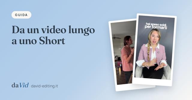 Copertina: «Da un video lungo a uno Short», con fotogrammi di lavori del portfolio